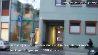 A friend led to a stranger and she made a blowjob