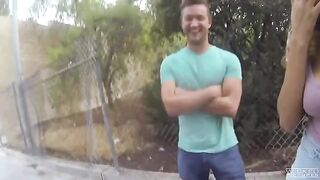 The pick-up guy fucked with girls on the city streets and showed his camera