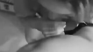 The girl is not shy to lick the dick and take sperm in her mouth