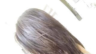 First-person sex with a pretty young brunette who has natural tits