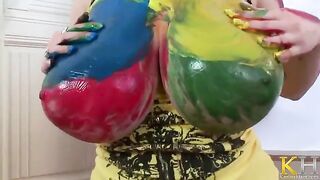 Artistic Fap with Big Tits and a BBW Using a Toy to Masturbate