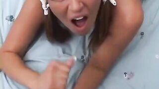 Standing boobs, smooth basket and slave mouth - hot stuff!
