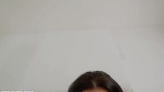 A man came to a woman and poured sperm on her face and tits