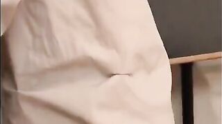 A student received a high mark from the teacher and licked her pussy