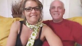The old grandfather offered his wife to a student