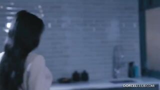 Beautiful sex, but with a stranger husband in the kitchen