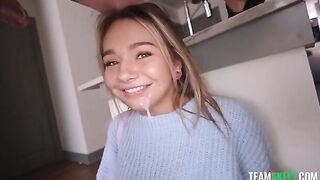 A blowjob from a hot teen with a great body
