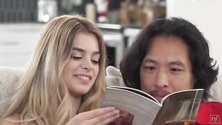 The naughty girl is trying to be good and please everyone