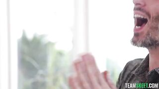 Redhead with glasses enjoys passionate, condom-free sex in the "No Condom Zone"