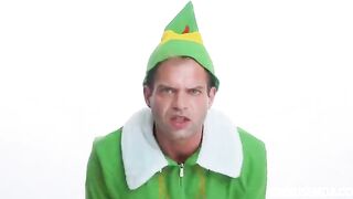An elf comes into the house and plays a role to warm up
