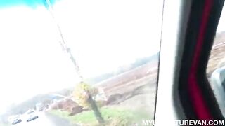 He went on the best ride of his life in the car with a stunning brunette