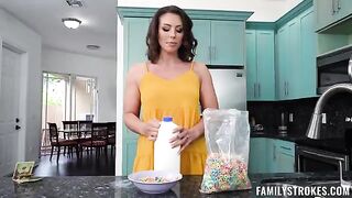 A hot threesome sex with a beautiful woman at home