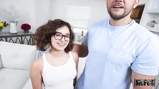 Leana’s feet don’t touch the ground, a true footjob queen