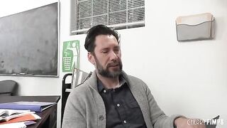 She wanted to masturbate, but the guy came in and she distracted him