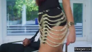 The security guard caught a girl with a big dick in her pussy