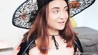 Lesbian sex with role play is the best way to spend Halloween