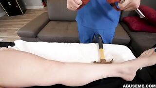 Rough sex with a female edging and squirting orgasm