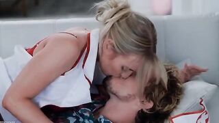 Nurses have a squirt Orgasm after being fucked by a horny guy in stockings