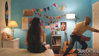 A freshman breaks the rule and has sex with a professor on camera