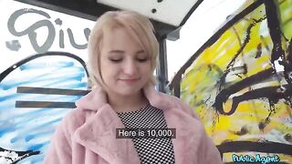 Blonde student agreed to fuck in the basement for 200 dollars