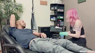 A fun day of sex with a tattooed black hooker