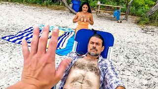 Labor Day became not so boring after meeting hot chick on the beach