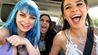 A young nimfomaniac girl is having fun with her girlfriends