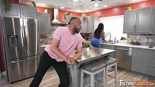 He’s so big, he overwhelmed me in the kitchen!