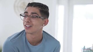 A pervert guy got stuck to his stepmom's natural boobs