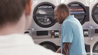 Doing the laundry is not as interesting as a neighbor's hole