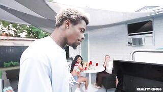 A spring fling barbecue with a big black cock in the open air