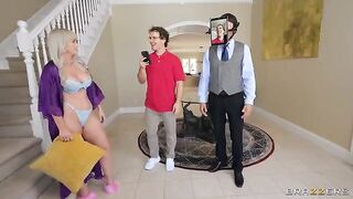 A man watches as his wife gets fucked by another man