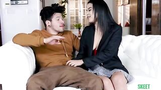 The girl next door will tell you how to jerk off your cock JOI