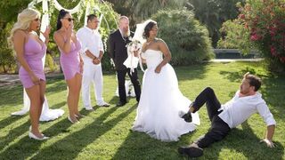 The bride is fucking with all the guys from her wedding party. Part 2