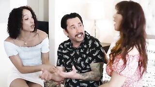 A rich man is having sex with another girl because his wife is too busy