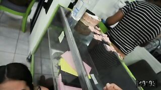 A fat cock in public for wet panties, lewd laundry
