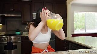 The guy promised to be gentle with the sexy 18-year-old brunette