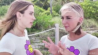 A girl was raped by two sexy beauties in a passionate encounter