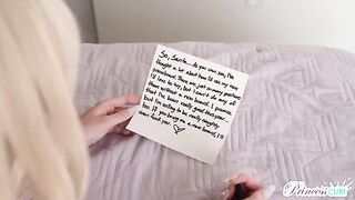 A beautiful baby gets a new year's surprise and reaches orgasm with pleasure