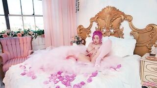 A girl is shooting for her blog about a luxurious lifestyle