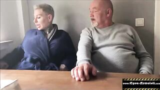 My friend's wife is a slut. We've seen her in action