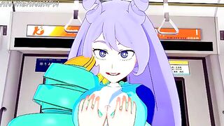 Deku is having fun with Nejire Hado in a steamy 3D hentai scene