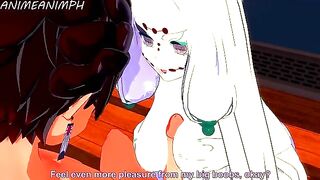 Spider Demon (Mother) from Demon Slayer gets fucked by Tanjiro in 3D uncensored action