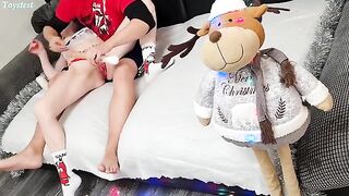 A girl knows how to show a man her desire for a real threesome experience with a toy