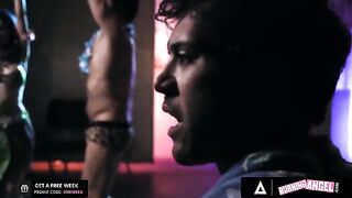 The fire dancer Jewelz Blu gets destroyed by a huge dick at a tiki bar