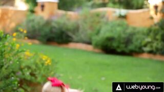 Ariana Marie cheats on her BF with a rude cheerleader team captain in a steamy scene