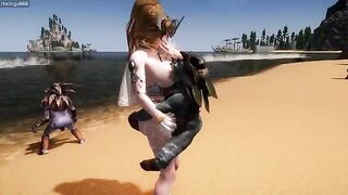 Goblin × Goddess × Beach - Episode 2, a hot 3D anime scene