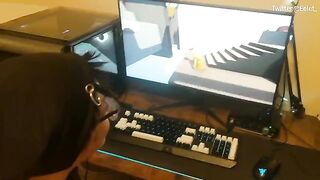 Playing video games with a hot babe who loves challenges