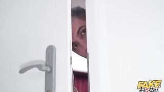 The prostitute fucked in a steamy threesome scene, reminiscent of campus fantasies