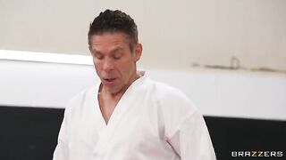 A guy gets a dick in an uncomfortable position while fucking